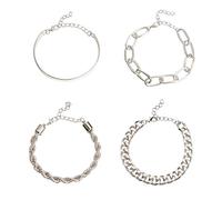GGYTMQL ACCESSOIRES GILLES 4PCS Bracelets à chaîne réglable Ensemble pour femmes bijoux élégants pour les adolescents Bracelets confortables pour le collier