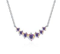 GGYTMQL Accessoires Simple 2.8 Collier Moisanite pour les femmes Coup rond