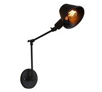 GGYTMQL American Retro Swing Brack Lampe Murale Industrielle Black Retro Loft Mur Murce Hardwired E27 Metal Metal Vintage Mur Light for Indoor Restaurant Shop Decorative Lighting