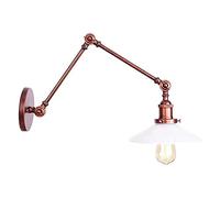 GGYTMQL American Wall Light Industrial Swing Bras rétro Antique Lampe Murale Rust Finition A réglable Double Arm Bras Single Single Murce E27 Prise en métal Assymér pour Le Salon Cuisine Bar Chambre