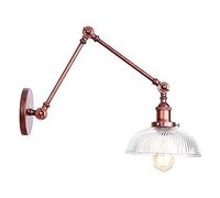 GGYTMQL American Wall Light Industrial Swing Bras rétro Antique Lampe Murale Rust Finition A réglable Double Arm Bras Single Single Murce E27 Prise en métal Assymér pour Le Salon Cuisine Bar Chambre