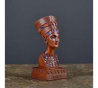 GGYTMQL Ancienne Statue de la Reine égyptienne Nefertiti Petite tête et Buste Statue Statue Figurine Egypte Sculpture décoration Ornement Home Office Bourse décor Art Artisanat, a
