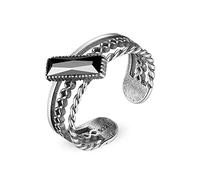 GGYTMQL Anneau de pouce pour femmes - bague à doigt ouverte réglable multicouche en difficulté en détresse, anneau de joint empilable, anniversaire unisexe