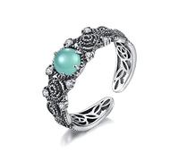 GGYTMQL Anneau réglable de largeur creuse - Anneau de doigt ouvert de la mode saphir incrustée, bague conjointe sculptée à la main, cadeaux de fête chic pour filles filles
