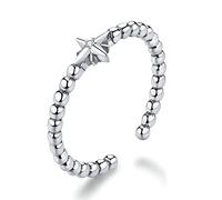 GGYTMQL Anneau S925 ajusté des femmes d'oreille, Ring Ring Finger ouverte pour le mariage pour le mariage