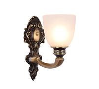 GGYTMQL Appliques murales industrielles, luminaires muraux de la Ferme Copper + Verre en Verre Lampe Murale à la Lampe Murale pour Coiffeuse, Salon et Couloir E27 Lantern Mural de Base