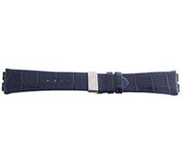 GGYTMQL Aqua Master 21 mm s'élargit à 27 mm Sangle de bande de montre en cuir bleu avec fermoir de déploiement en acier inoxydable