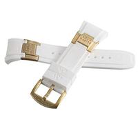 GGYTMQL Aqua Master 28 mm White Watch Band Band avec boucle dorée