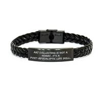 GGYTMQL Art Collection des cadeaux uniques Bracelet en cuir tressé d'amis à la famille - Noël, petit, cuir, pas de pierre précieuse