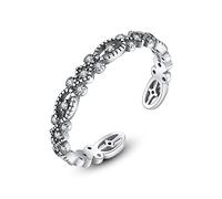 GGYTMQL Bague ouverte réglable pour femmes - palais incrusté avec un anneau de doigt de zircon 3A, anneau de joint empilable, cadeaux d'anniversaire bon marché uniques dames et