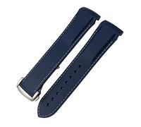 GGYTMQL Band de monatage en Silicone en Caoutchouc 19 mm 20 mm 21 mm 22 mm pour hydroconques conquête VHP Strap Sport DE Sport VHP/BLICE Bleu / 22 mm