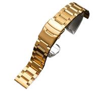 GGYTMQL Band de montre en acier inoxydable pour femmes pour hommes, sangles de montre en acier inoxydable à libération rapide