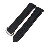 GGYTMQL Band de Montre en Silicone en Caoutchouc 19 mm 20 mm 21 mm 22 mm pour Les hydroconques conquête VHP Strap Sport DE Sport VHP/Orange Noir / 22 mm