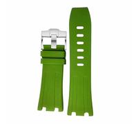 GGYTMQL Band de surveillance en silicone en caoutchouc de 28 mm Men de montre Band de verrouillage Alivable Watch Band étanche pour Aude & Mars -uet AP 15703-Blue/White