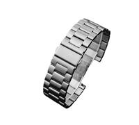 GGYTMQL Bande de montre en acier inoxydable bracelet universel pliage de sécurité boucle de boucle de boucle