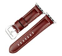GGYTMQL Bandons de Montre en Cuir Vintage Compatible avec Une Bande de Montre 45 mm 41 mm 44 mm 40 mm 42 mm 38 mm série 7 6 SE 5 4 3 Brode DE MONTRATION/pour LA Montre 42 mm/blé S