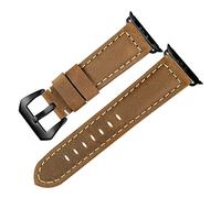 GGYTMQL Bandons de Montre en Cuir Vintage Compatible avec Une Bande de Montre 45 mm 41 mm 44 mm 40 mm 42 mm 38 mm série 7 6 SE 5 4 3 Brode DE MONTRATION/pour LA Montre 42 mm/blé S