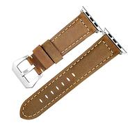 GGYTMQL Bandons de Montre en Cuir Vintage Compatible avec Une Bande de Montre 45 mm 41 mm 44 mm 40 mm 42 mm 38 mm série 7 6 SE 5 4 3 Brode DE MONTRATION/pour LA Montre 42 mm/blé S