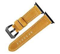 GGYTMQL Bandons de Montre en Cuir Vintage Compatible avec Une Bande de Montre 45 mm 41 mm 44 mm 40 mm 42 mm 38 mm série 7 6 SE 5 4 3 Brode DE MONTRATION/pour LA Montre 42 mm/blé S