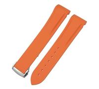 GGYTMQL Bands de montre en silicone en caoutchouc pour Omega Seamaster 300 Speedmaster Brand Brand Brand Blue Black Orange 20mm 21 mm 22 mm