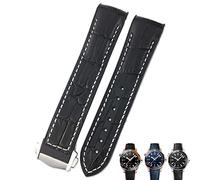 GGYTMQL Bands de montres à cornes de vache de 20 mm pour Omega Seamaster 300 Speedmaster de Ville Watch Strap For Men Bracelet Point Buckle For Man Woman