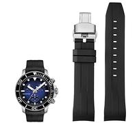 GGYTMQL Bands de montres en silicone de 22 mm pour Tissot T120417 T120407 Quartz Dial Rubber Sport Men de montre Watch Band Immas