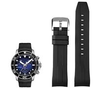 GGYTMQL Bands de montres en silicone de 22 mm pour Tissot T120417 T120407 Quartz Dial Rubber Sport Men de montre Watch Band Immas