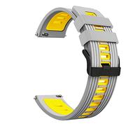 GGYTMQL Bands de sangle en silicone pour Bracelet de bracelet Smart Watch Band Bracelet de 22 mm, longueur confortable et réglable, design moderne, noir, 22 mm, 1 compte, unisexe