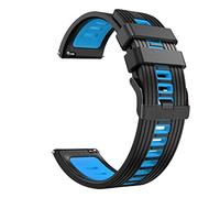 GGYTMQL Bands de sangle en silicone pour Bracelet de bracelet Smart Watch Band Bracelet de 22 mm, longueur confortable et réglable, design moderne, noir, 22 mm, 1 compte, unisexe
