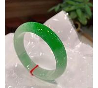 GGYTMQL Bangles Grade Ice espèces de Couleur émeraude Femmes Bracelet de Jade réel Vert Flottant (Couleur des gemmes: Taille 56-58 mm)