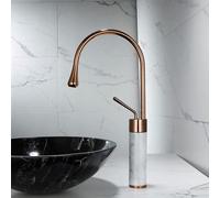 GGYTMQL Basin Rose Gold Hot Cold Cold Lavotory Robinet and Marble Bathroom Niching lavel Mixer Taps Brass