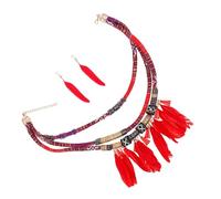 GGYTMQL Bijou élégant avec collier à franges et boucles d'oreilles au design élégant pour femme, cadeau d'anniversaire de mariage et occasions spéciales
