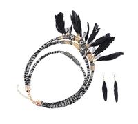 GGYTMQL Bijou élégant avec collier à franges et boucles d'oreilles au design élégant pour femme, cadeau d'anniversaire de mariage et occasions spéciales