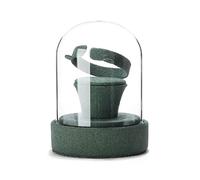 GGYTMQL Bijoux Bracelet Holder Velvet Bijoux Organisateur de Bijoux et Affichage avec Un Stand de Bijoux décoratif pour Le Couvercle en Verre pour la Vente de Bijoux (Gris).