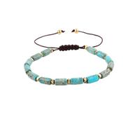 GGYTMQL Bijoux de charme Bracelets perlées, bracelets tressés Empereur bleu naturel Perles en pierre cylindrique Bracele Brown Crystal Bracelet Bracelet Crystal Jewelry pour les hommes