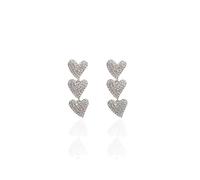 GGYTMQL Bijoux de fiançailles des Femmes élégantes et exquises avec des Boucles d'oreilles en Forme de Coeur zircone