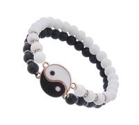 GGYTMQL Bijoux de filles 1pair assortiment yin yang bracelet couples cordon ajusté cordon d'amitié perlée accessoire unique présente élégante pour lui et ses accessoires