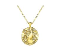 GGYTMQL Bijoux Nouveau 2025 Arrivée 12 Constellation Zodiac Pendant Collier pour les femmes Round vintage de la mode vintage des bijoux de datation avec pour vos accessoires Cadeau créatif à la mode