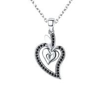 GGYTMQL Black Fine Jewelry Flower Engagement Colliers et pendentifs pour Femmes