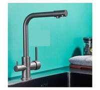 GGYTMQL Black Gris Waterfilter Tap Kitchen Robinets Bouxeur Mélangeur d'eau potable Filtre de cuisine robinet Tap à eau froide Cold Pap pour cuisine (ZX PhD7Z)