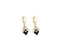 GGYTMQL Black personnalisé et Exquis pour Les Femmes, Conception géométrique, Boucles d'oreilles de Luxe Simples et légères