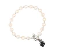 GGYTMQL Black Zircon Buckle Pearl Bracelet Femme Style Hand Accessoires Gift