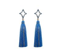 GGYTMQL Bohemia Boucles d'oreilles à Glands pour Femmes - Boucles d'oreilles en étoiles de Diamant Brillantes et Boucles d'oreilles marginales de Lune, Bohemian Style Fashion Pendentif