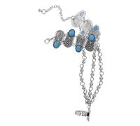 GGYTMQL Boho Hand Chain Bracelet avec accents turquoise Bracelet à bague à doigt réglable vintage