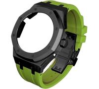 GGYTMQL Boîtier de montre en métal de 4e génération - Bracelet en caoutchouc fluoré - Lunette en acier inoxydable - Bracelet de sport en caoutchouc - Kit mod - Pour ga2100 ga-2100 ga2110 modification