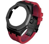 GGYTMQL Boîtier de montre en métal de 4e génération - Bracelet en caoutchouc fluoré - Lunette en acier inoxydable - Bracelet de sport en caoutchouc - Kit mod - Pour ga2100 ga-2100 ga2110 modification