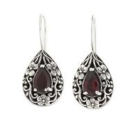 GGYTMQL Boucle d'oreille de Chute de Rubis Naturel pour Les Boucles d'oreilles à Gouttes d'eau Rouges Boucles d'oreilles féminines Rouges