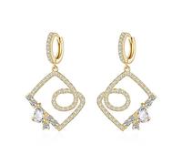 GGYTMQL Boucle d'oreille Géométrique Forme de zircone cubique et Boucles d'oreilles élégantes Bijoux Bijoux de fête de fête de Bijoux