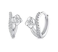 GGYTMQL Boucles d'oreilles, Boucles d'oreilles pour Femmes, Boucles d'oreilles en Zircon Fleur