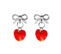 GGYTMQL Boucles d'oreilles Crystal Heart Boucles d'oreilles Bijoux Vintage Charmes coréens Mignons Boucles d'oreilles Roses Accessoires de Mode Punk